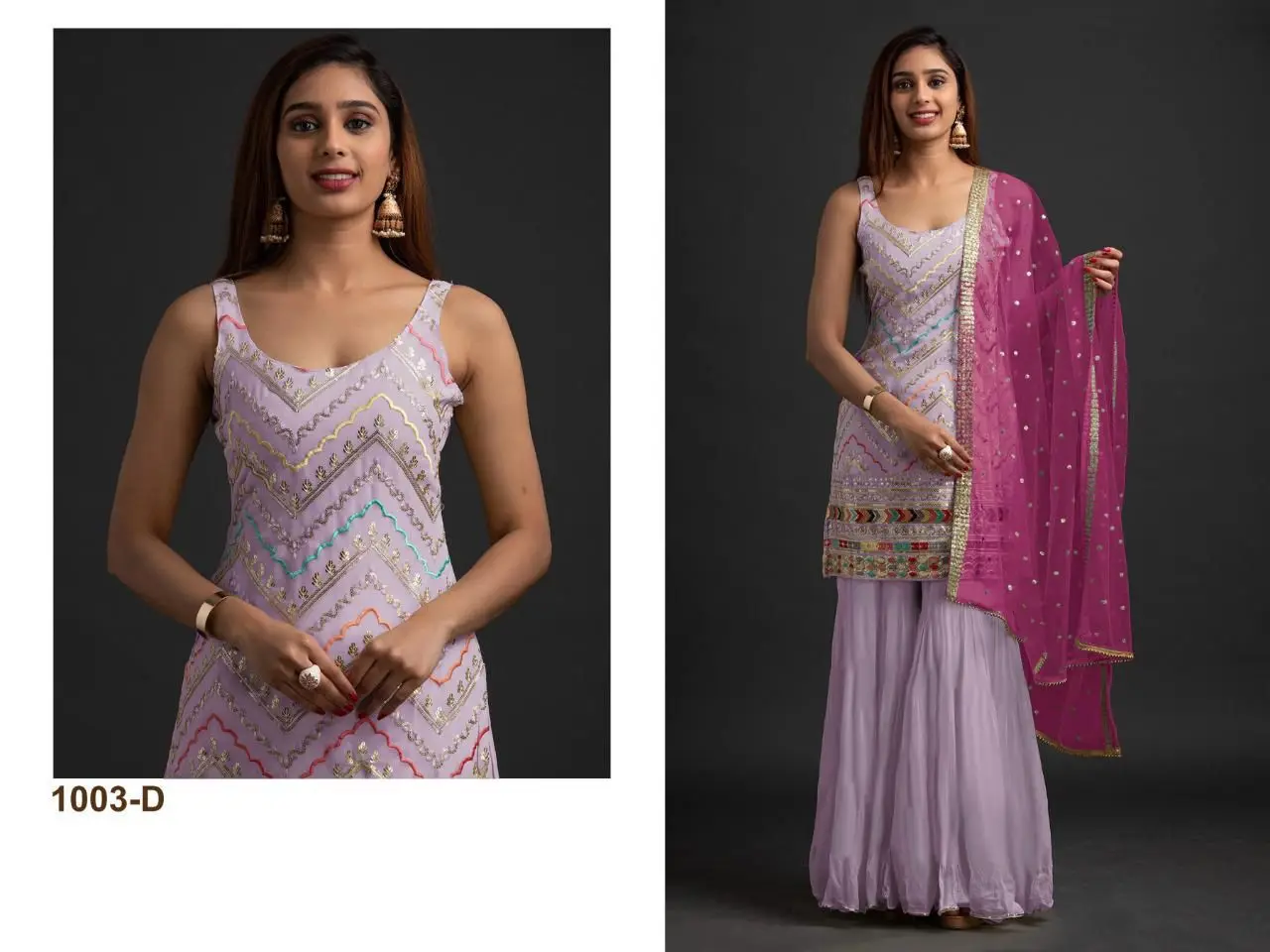 Heavy Fox Georgette Designer Lucknow Work Palazzo Suits with Wholesale Price