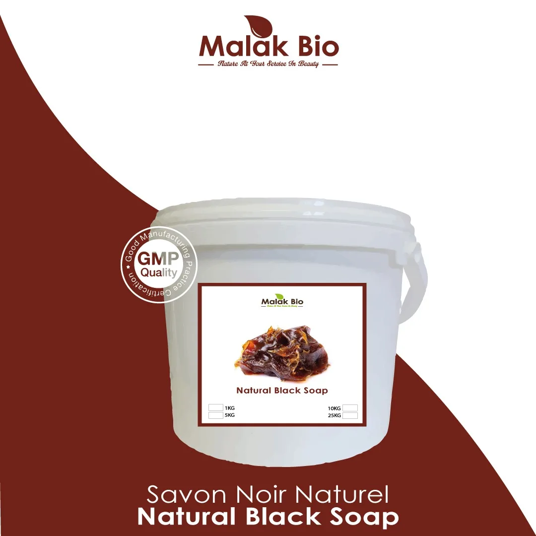Malak Bio Bulk African Black Soap 100 Organic Natural Purifying