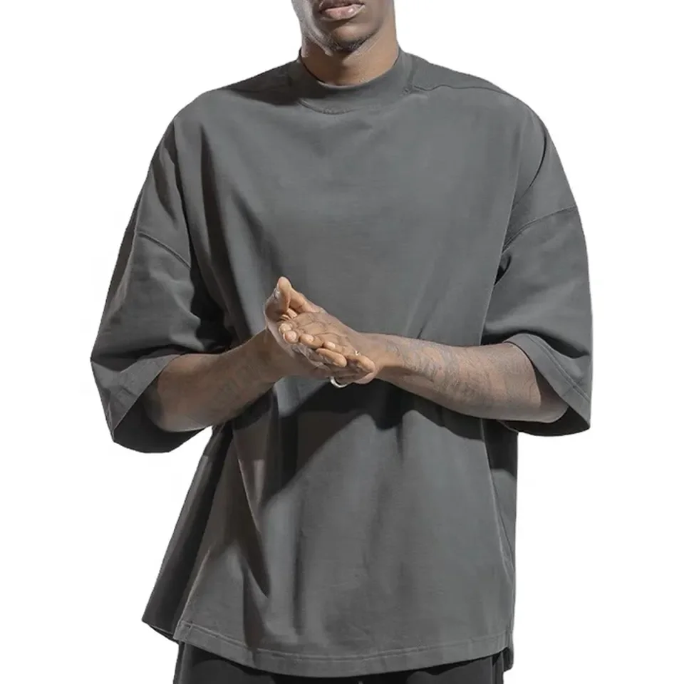 Drop Shoulder Casual Plain Pink Streetwear Plus Size Men's T Shirts Breathable Oversized Custom Unisex T-Shirts619_voghion.com