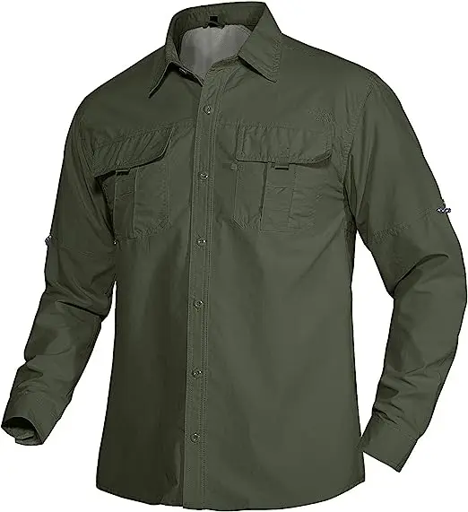 Hiking Fishing Tactical Shirt Men Breathable Quick-drying Blouse Cargo ...