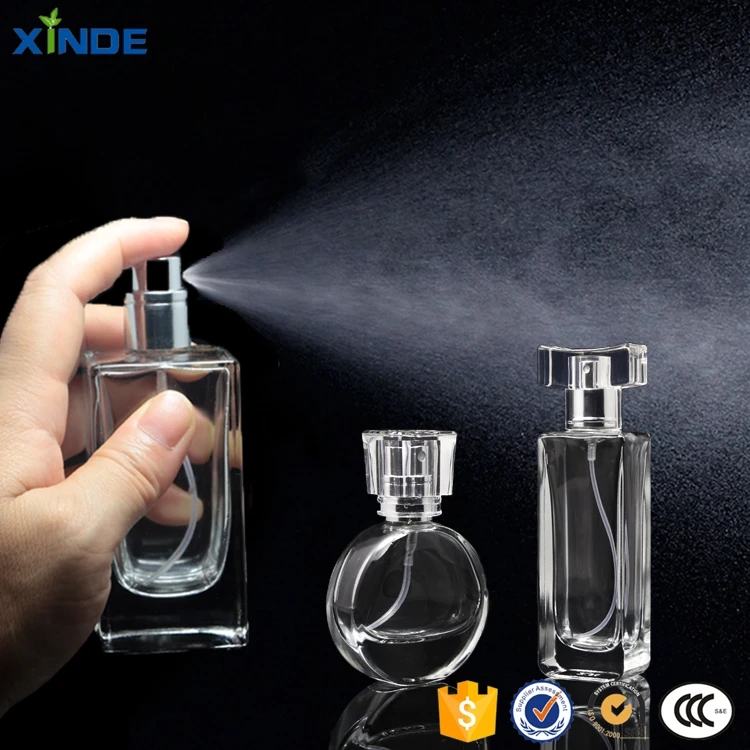 Wholesale Amber Aluminum Cap Custom Frosted Cosmetic Packaging Mist Spray Glass Bottle for sale