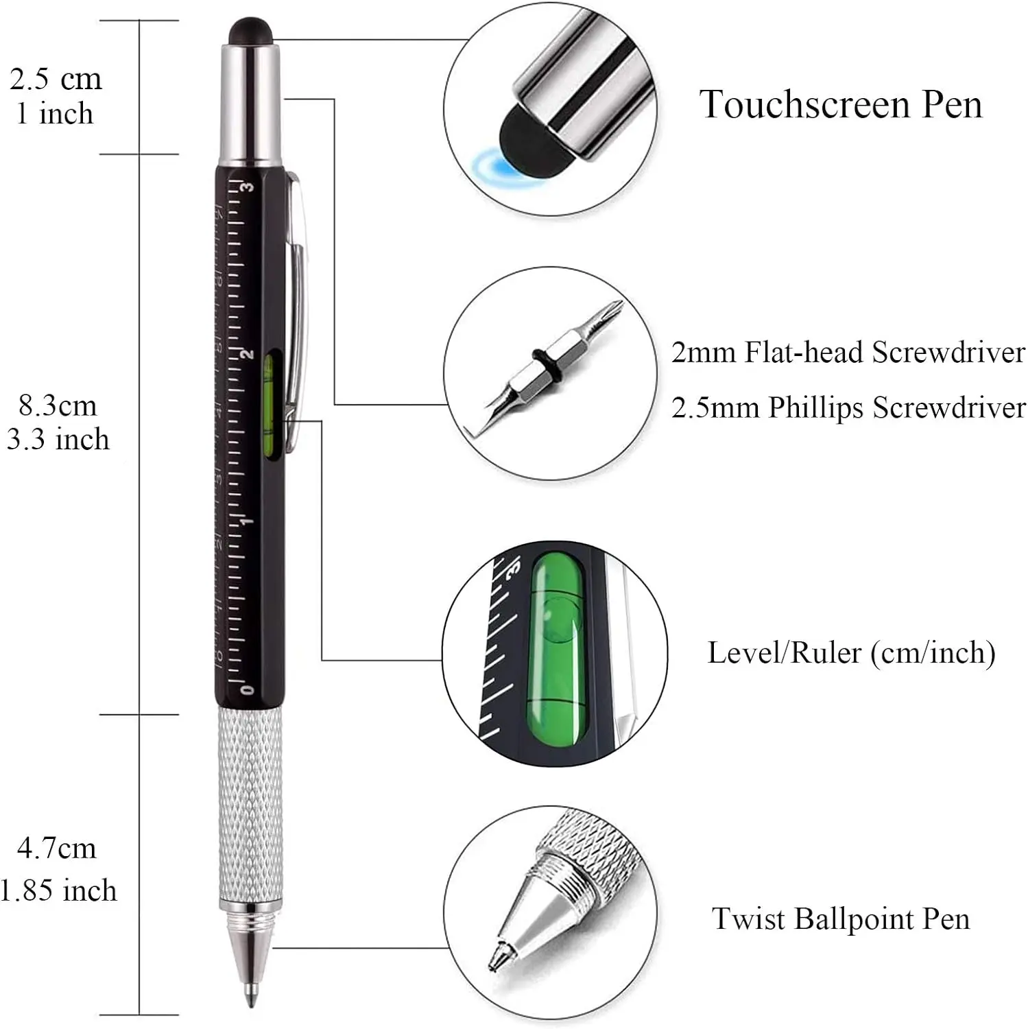 in Cool Gadget with Ruler Level Screwdriver Stylus Pen - Main Image