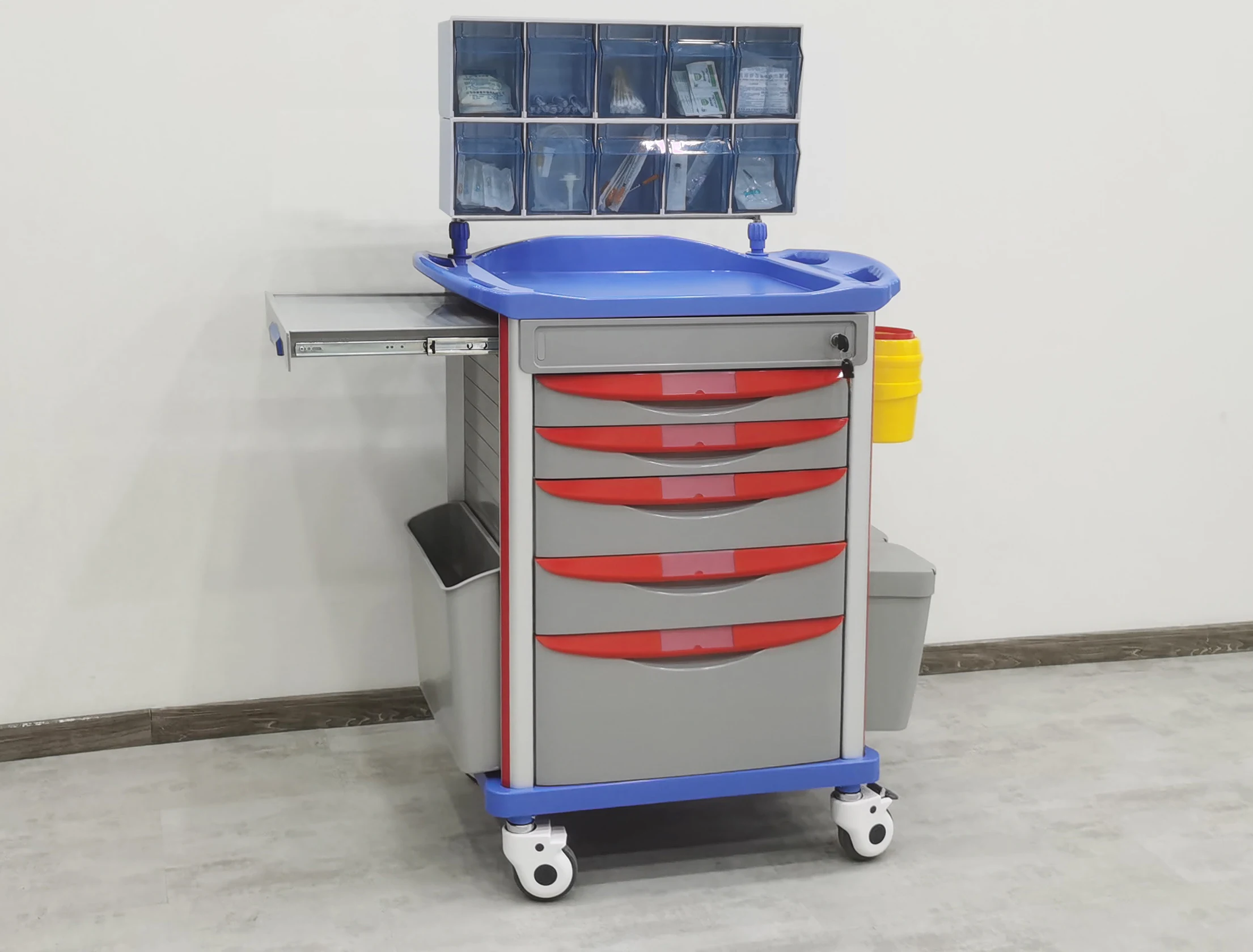 ABS аварийная тележка/мобильная медицинская тележка/тележка для лекарств