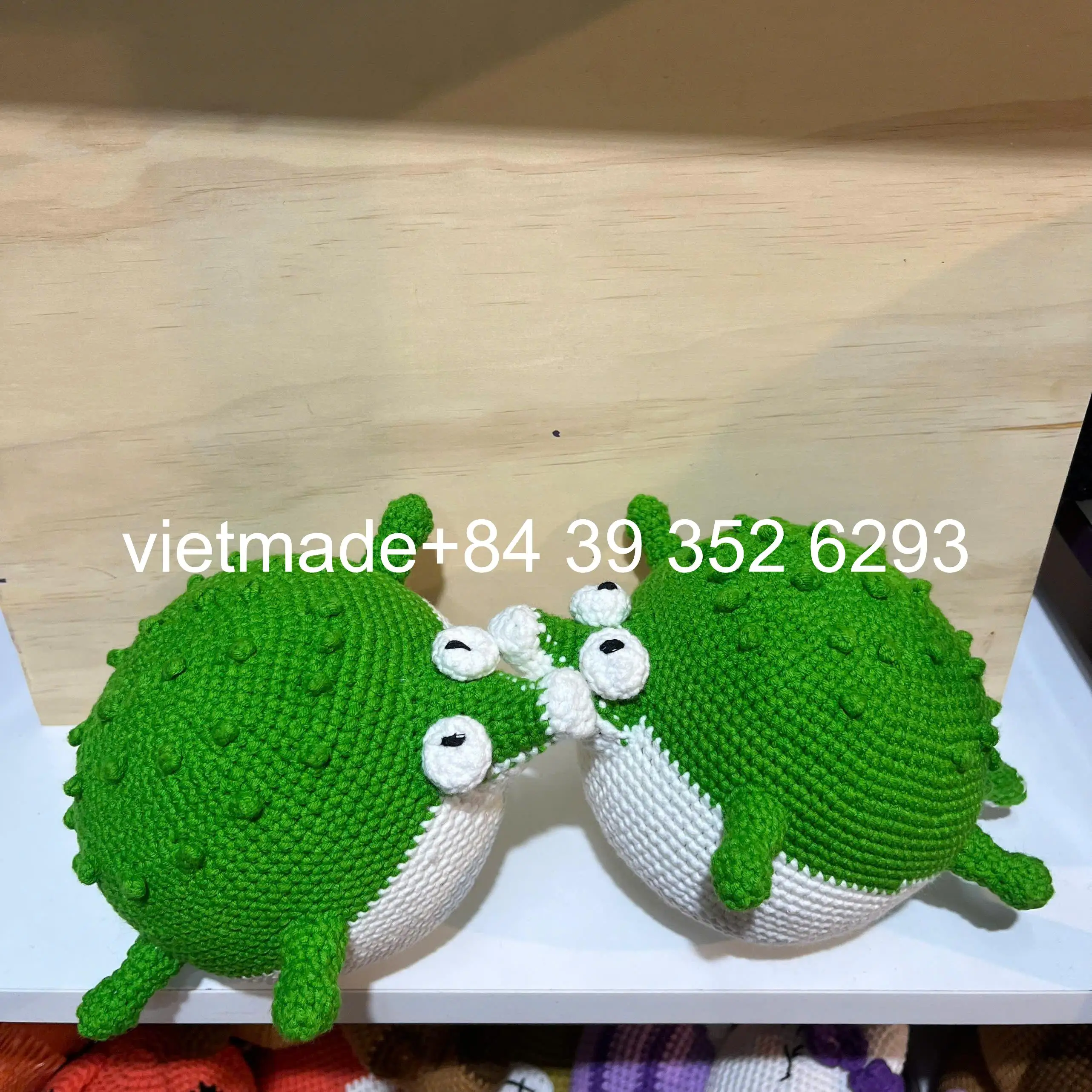 Direct Factory  Best Price 100% Handmade Cute Fat Crocodile Crochet Anime Toy Amigurumi Doll Birthday Christmas Gift for Kids