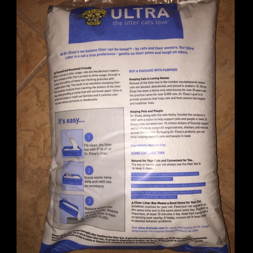 Clay Unscented Premium Clumping Cat Litter Ultra 99.9 Dustfree Low
