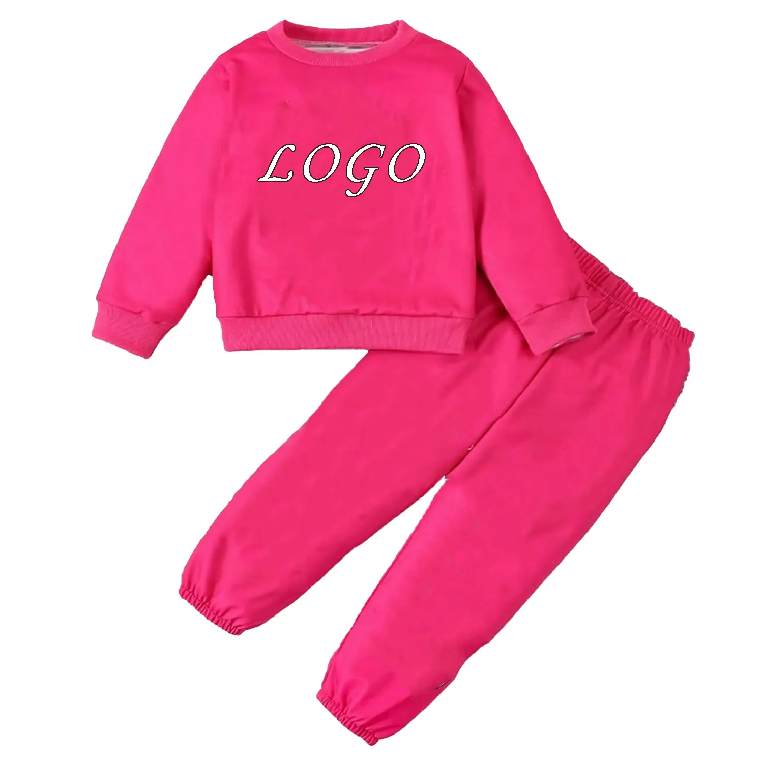 Wholesale Children's Tracksuits Custom-Made Kids Sweatshirt Jogger Set With  for Outdoor Baby Clothes
