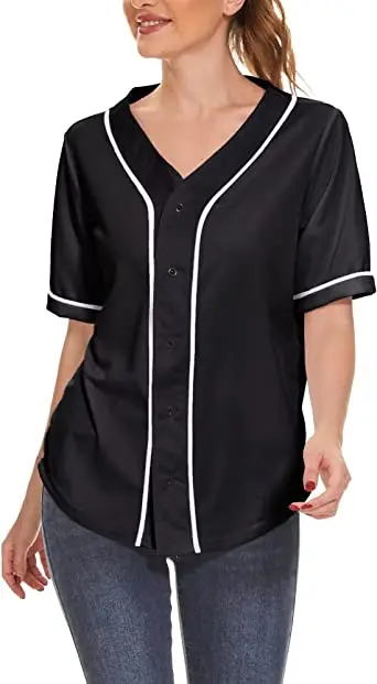 women oversized baseball jersey｜TikTok Search