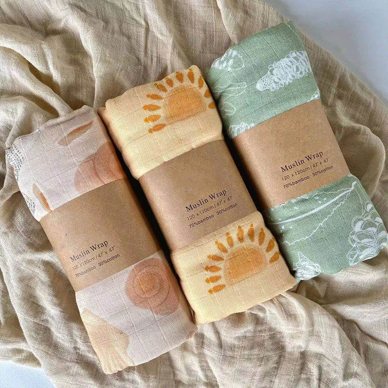 Cotton Security Quilt Towel Newborn Receiving Wrap Muslin Swaddle