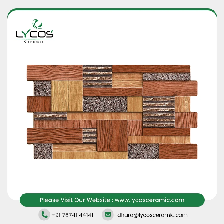 Most Selling Wall Decor Ceramic Tiles 310x560mm Interlock Digital