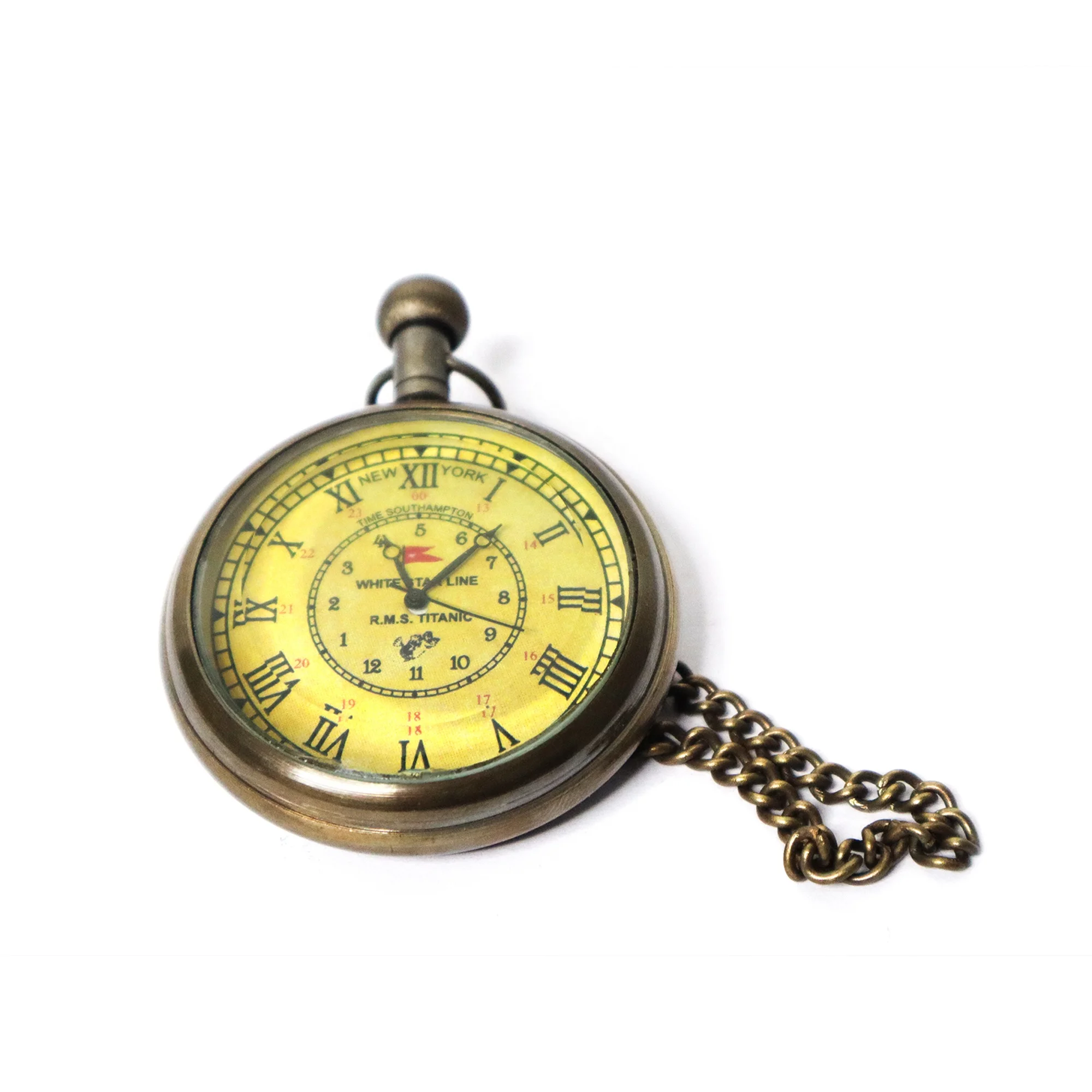 Reloj de bolsillo mecánico de esqueleto Steampunk Vintage, collar