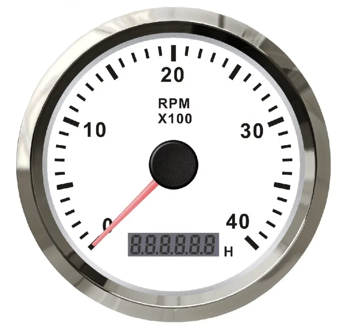 Sunfine 85mm Electrical 30 Or 80 Rpm Black Face White Led Tachometer