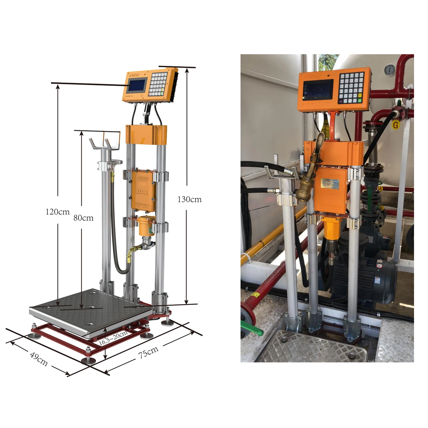 XIangkang Automatic High Capacity Gas Cylinder Filling Station Filler Machine LPG Gas Cylinder Filling Scale