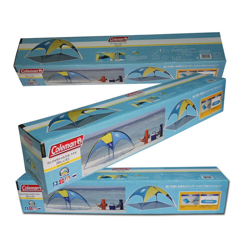 Custom Printed Strong Corrugated Cardboard Carton Box for Camping Tent Gold Foil Handling Paper Storage and Delivery Packaging