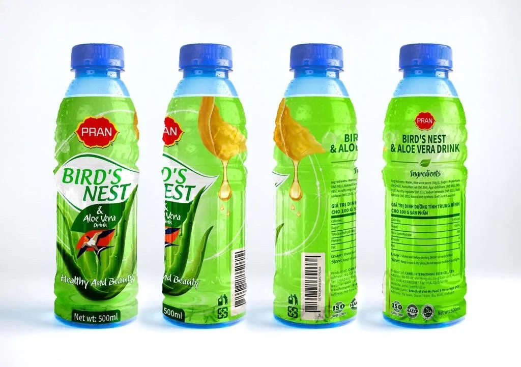 Гнездо для верблюжьей птицы алоэ вера 500 мл со вкусом птичьего гнезда с фруктовым и овощным соком OEM ODM упакованным в бутылку