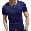 Short sleeve round neck blue