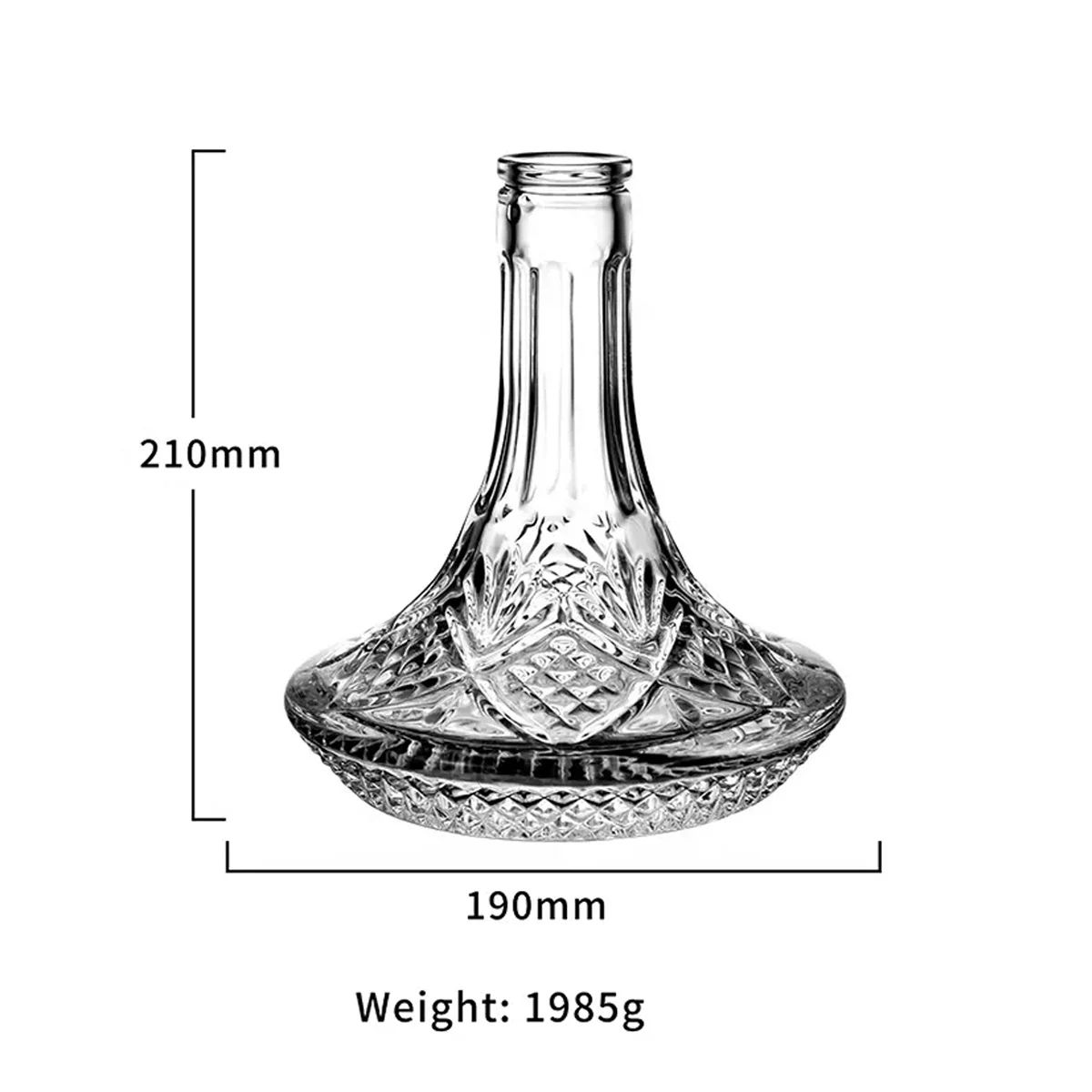 Customizable Design Shisha Glass Vase Cut Hookah Glass Bottle Vases ...