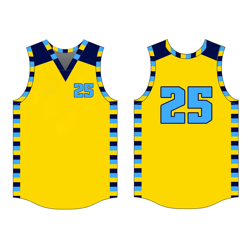 Premium Style Sublimation Basketball Jersey Polyester Made V Neck