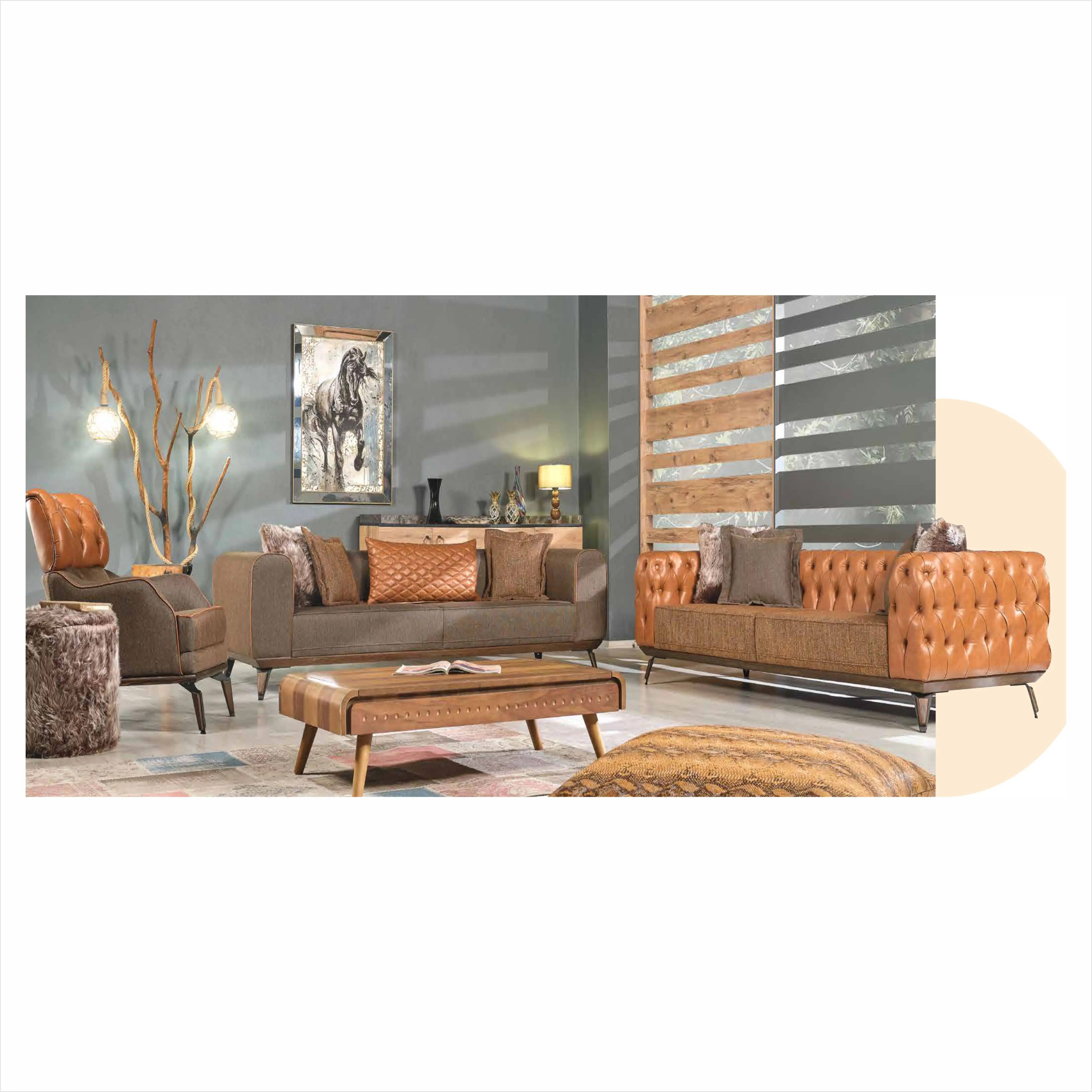 Classic Leather Sofa 3+3+1,Modern,Stylish,Useful,Comfortable,Living ...