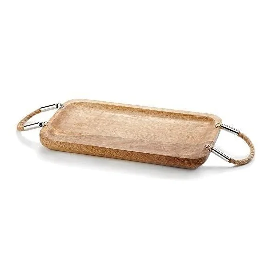 Set of 3 Classic Design Ramadan Food Serving Tray Large Size Home Decorative Wooden Serving Tray at Competitive Price