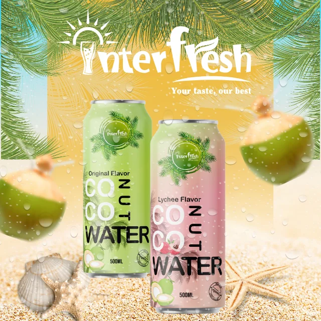 Interfresh Pure Coconut Water With Pulp Vietnamese Supplier Top Quality