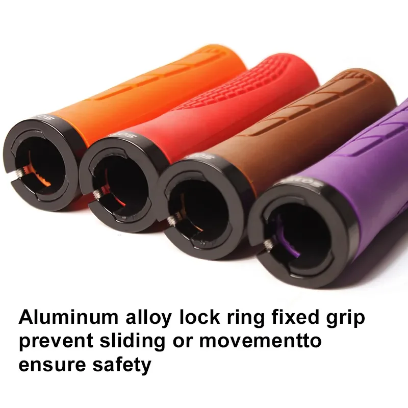 Fixed Grip BUCKLOS Non-slip Ergonomic Handlebar Grips Soft Rubber Bicycle Handle ...