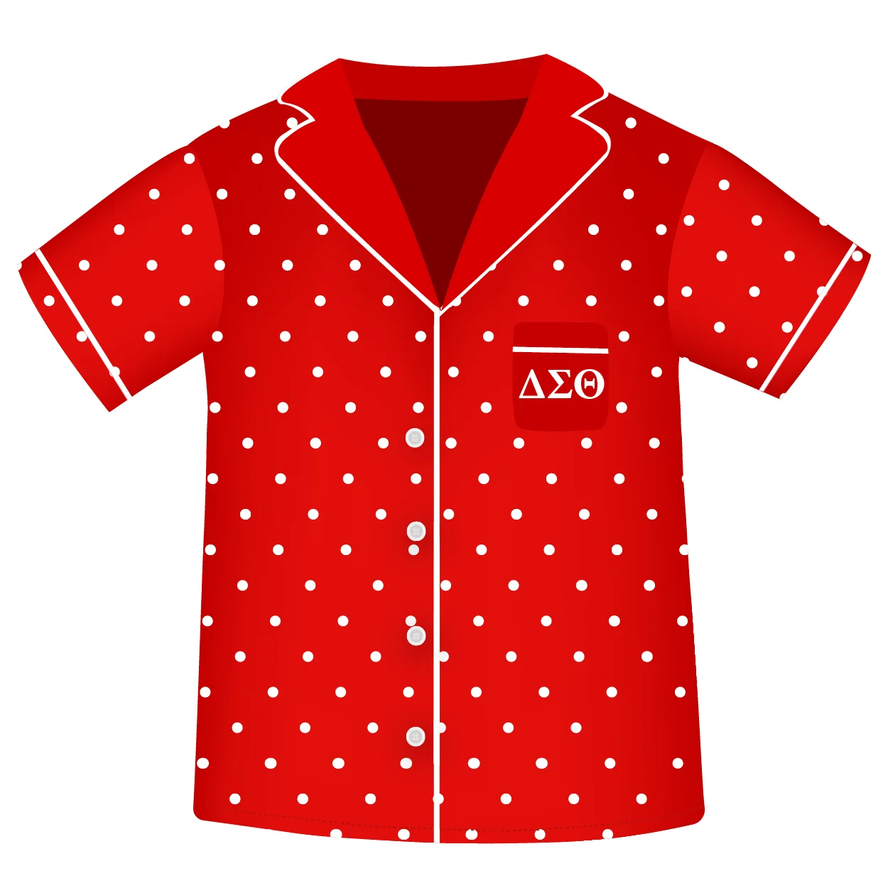 Delta Sigma Theta Dst Polka Dot Tunic Pajama Set Pjs Buy Delta Sigma