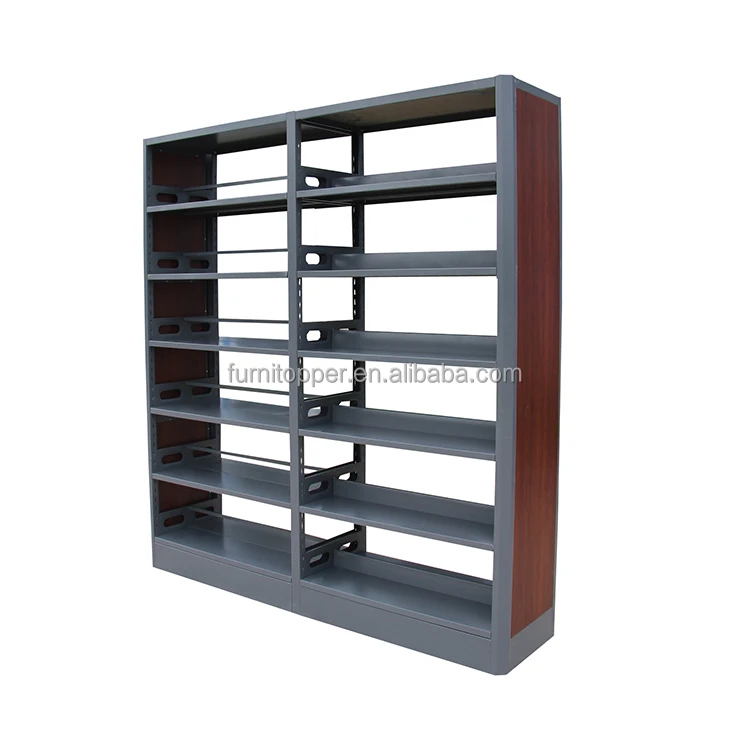 Library Mental Bookshelf University Reading Room Steel Bookcase Vintage Book Display Racks for Bookstore