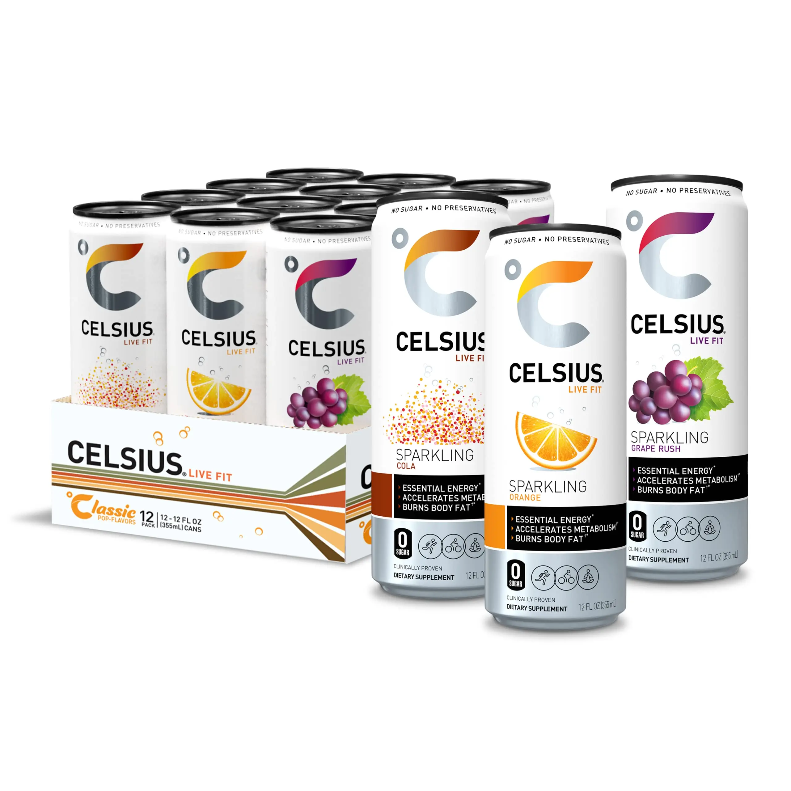 Celsius Assorted Flavors Official Variety Packfunctional Essential