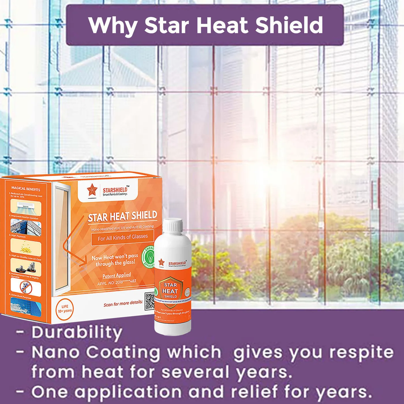 Heat Reflective Paint for Glass Is an Advanced Nano-technology Based Transparent Liquid Glass Coating Star Heat Shield