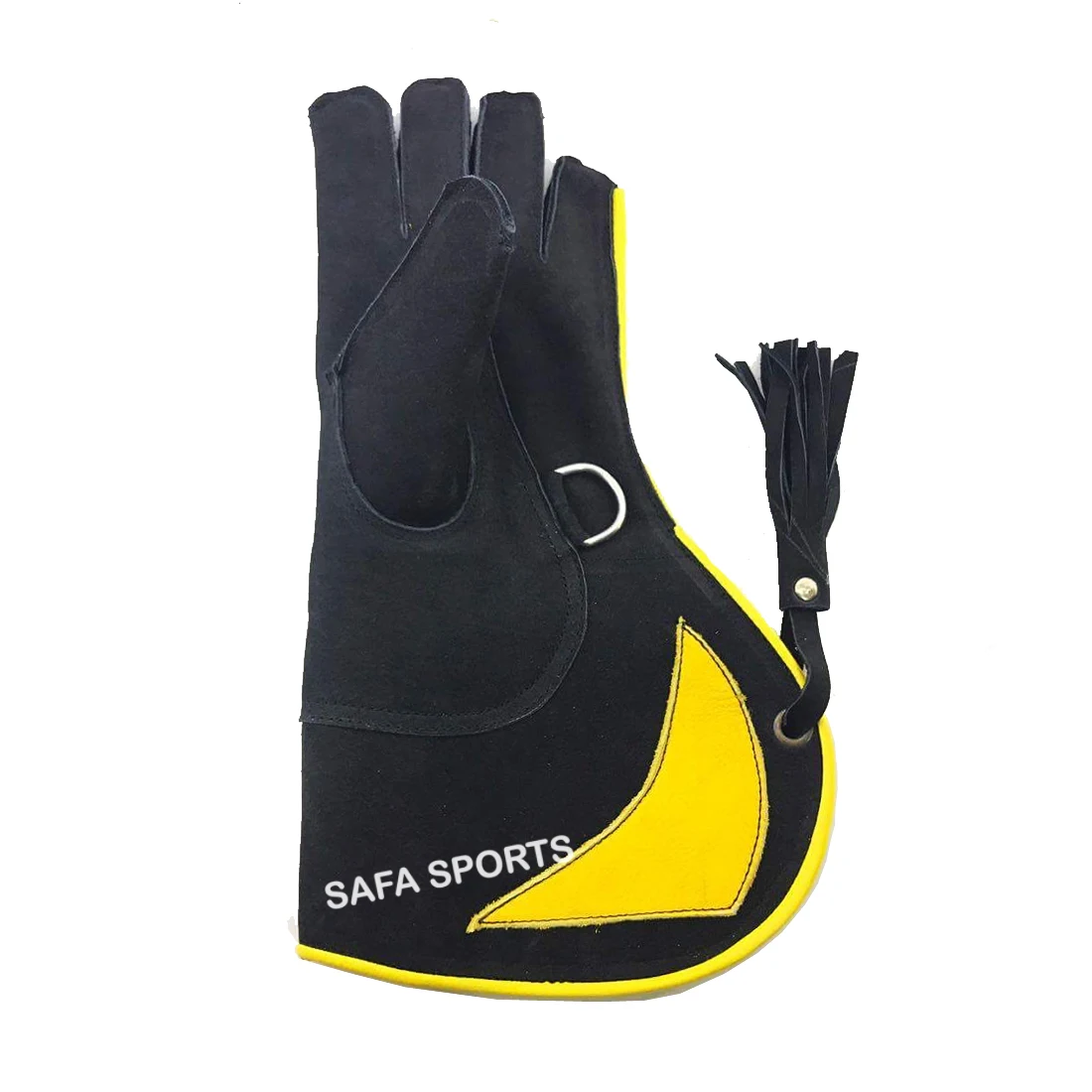 Gants Fauconnerie Cuir Véritable - Double Épaisseur Marron/Noir Pour Oiseaux De Proie