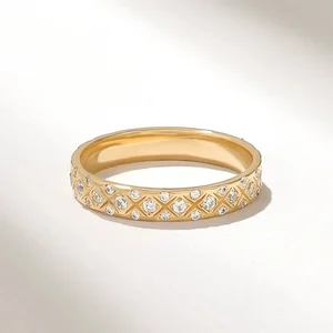 Hot Selling Lab Grown Diamond Vintage Style Criss-Cross Wedding Ring Band 9K-18K Gold Inspired -Certified Diamonds for