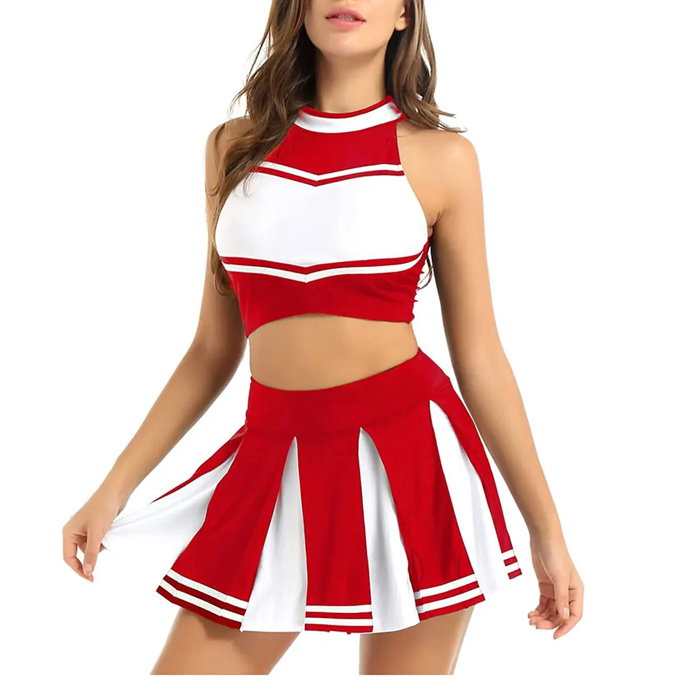 Latest Design Factory Supplier Cheerleading Uniforms Low Price Sleeveless Cheer Wear Uniforms 6180