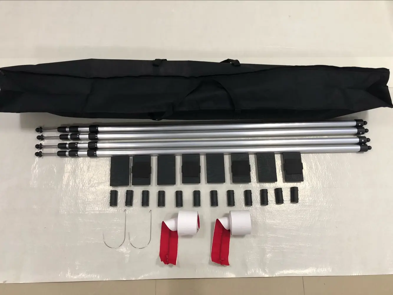 4PK Dust Barrier System with 12ft 390cm Extension Poles Quick Support Rod for Construction