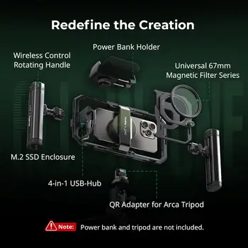SmallRig X Brandon Li All-in-One Mobile Video Kit, Universal Quick Release Phone Video Rig Kit for iPhone for Samsung for Pixel detail image