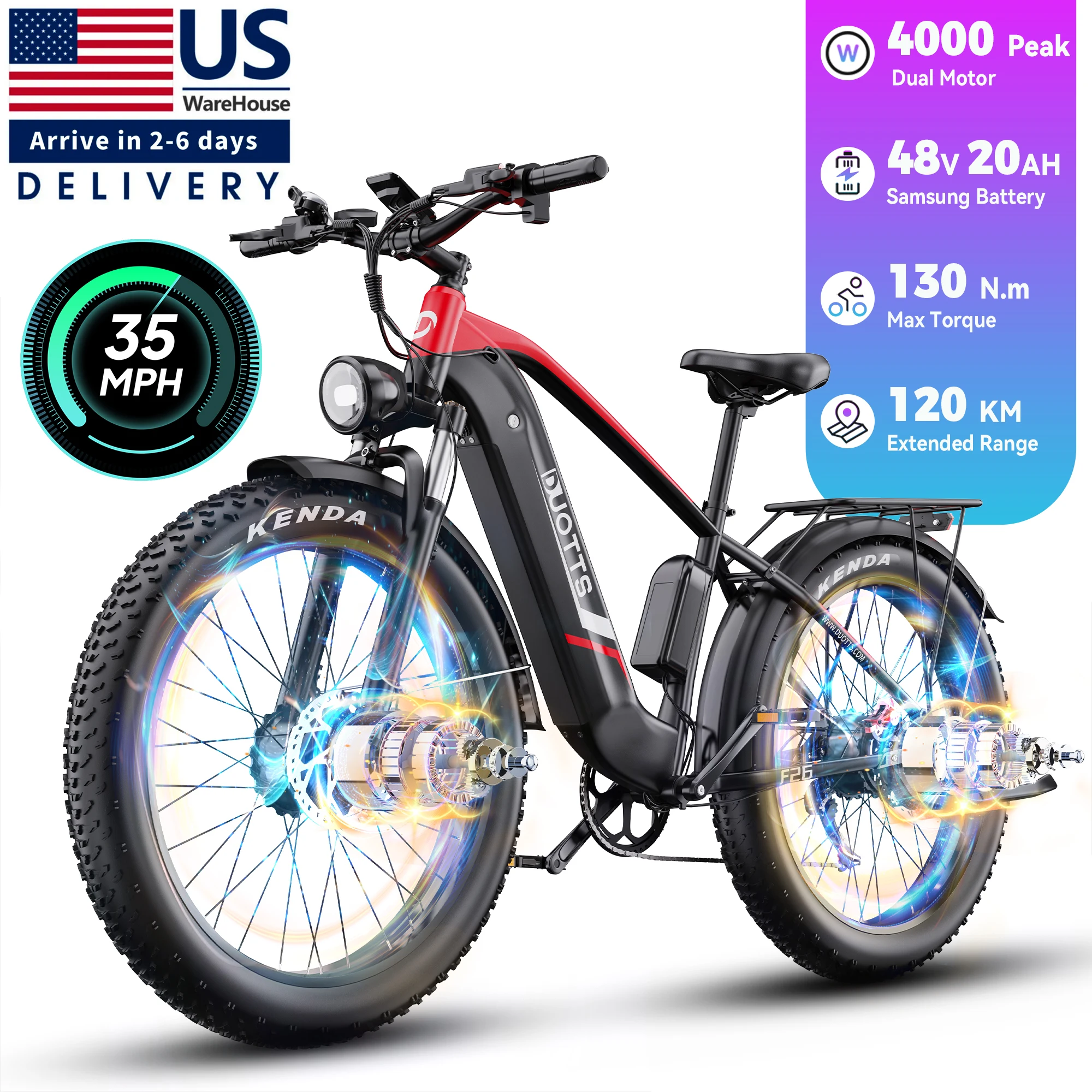 F26 Velo Electrique E Bike Fat 26 Review DUTTOS F26 E Bike Dual