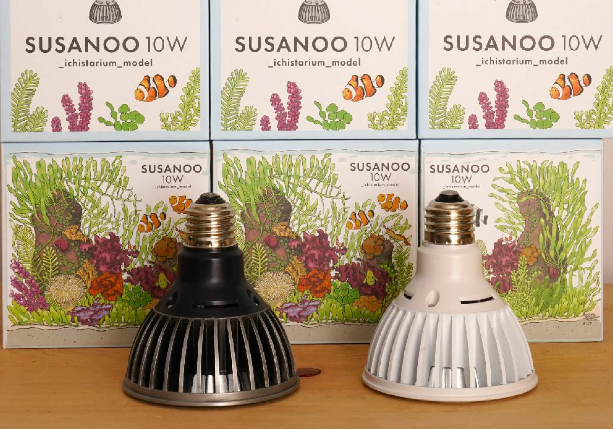 SUSANOO 10W LEDライト Iluminação LED SUSANOO 10W para Aquário Marinho com Base E26