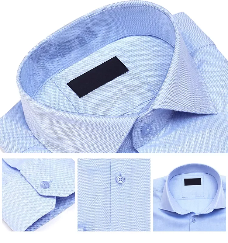 Double Breasted Men Shirts Long Sleeve Men Dress Shirt Plus Size Men's