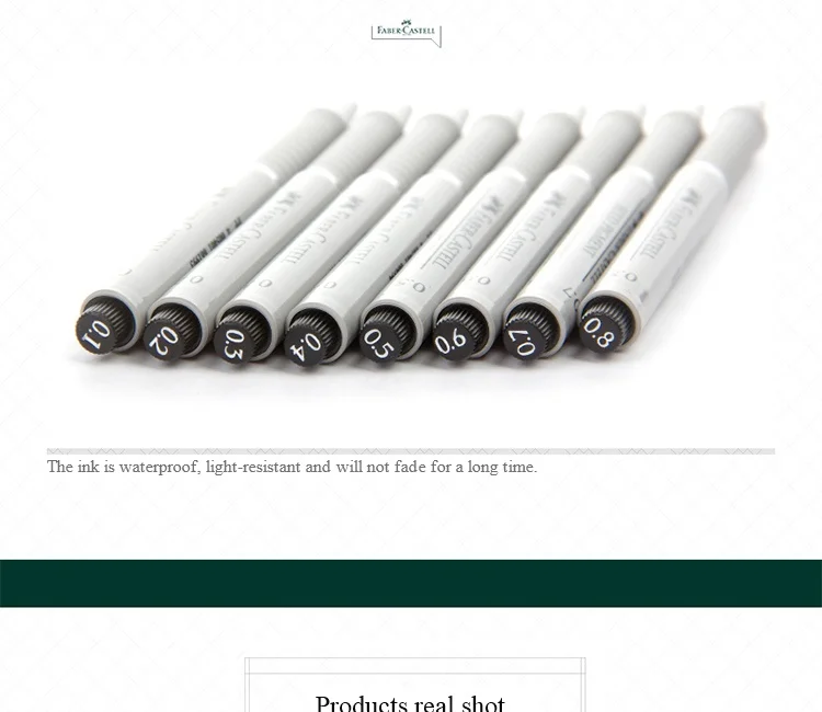 Faber Castell Professional Micron Needle Fine Liner Markers Pen Set For