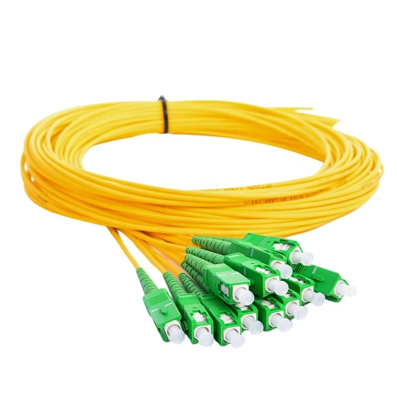 Fiber Optic Breakout Ftth Sc Apc G657a1 Patch Cord With Pvc Material