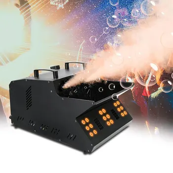 Factory 1500W LED Smoke Bubble Machine DMX Remote Control  Fog Bubble Smoke Maker Machine for Wedding Bar Stage Lighting Effect