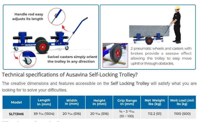 Self locking Trolley Easy Transporting Slabs Of Material Within Self locking Trolley Easy Transporting Slabs Of Material Within