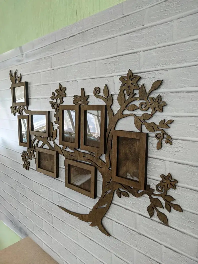 Family Tree Wall Art Wood Wooden Family Tree Wall Art Photo Frames For