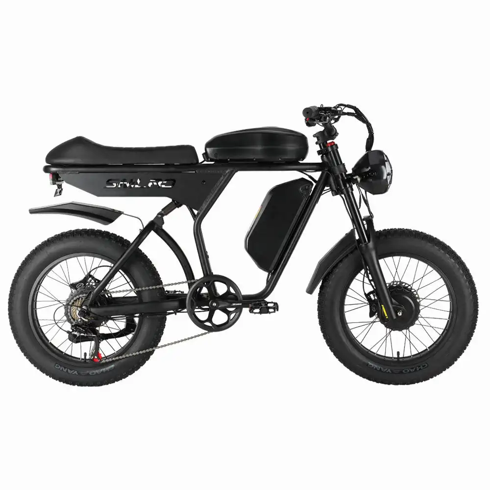 SMLRO U8 PLUS Dual Motor & Dual Battery (48V 21Ah & 19.2Ah) Electric Bike-2000W for 3000W Black/Yellow
