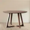 Natural Walnut Teak Table Size 100x100x77 cm
