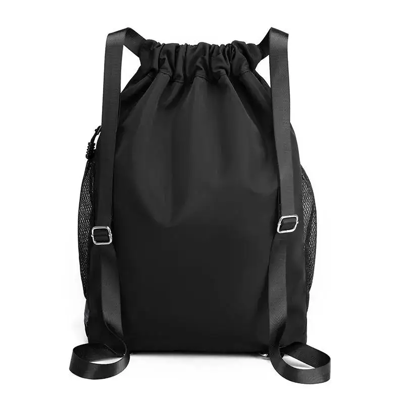 Comfortable Wide Adjustable Shoulder Strap Drawstring Backpack Bag