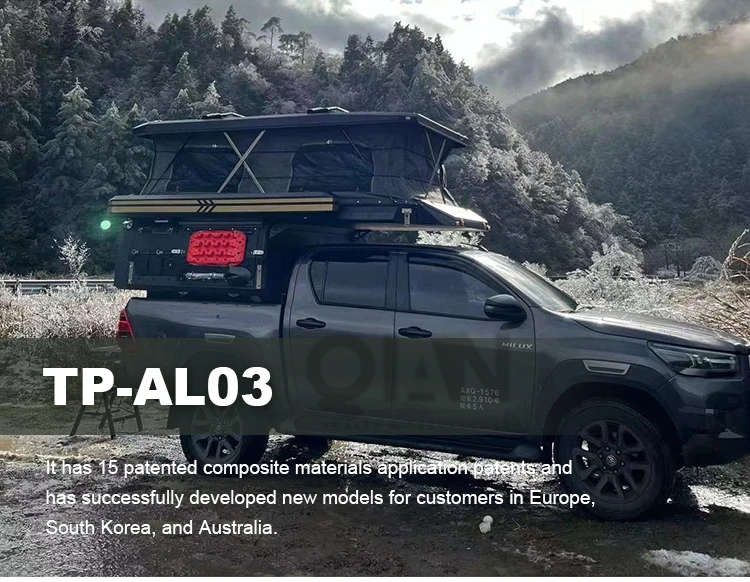 TP03 Pop Up Expedition Flatbed Truck Camper - Lightweight 4x4 Off Road ...