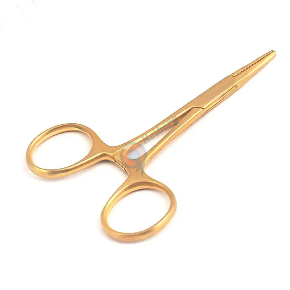 3.5 Straight Curved Hemostat Forceps Locking Clamps Gold Product