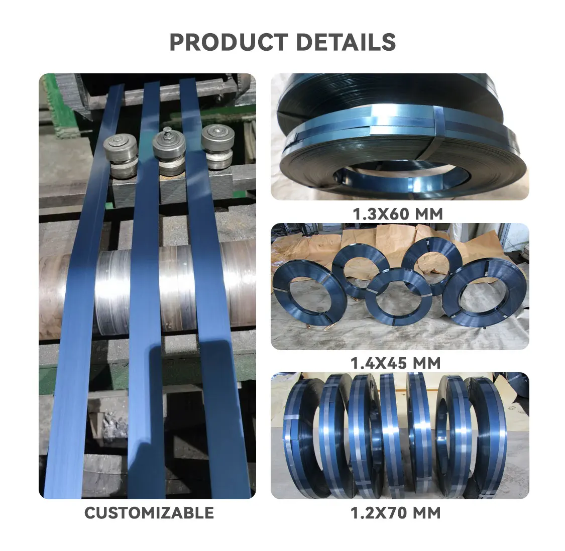 Blue Tempered C67s Rolling Shutter Flat Spring Steel Strip Roll Coil