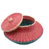 Rosa/Rojo y Verde Azulado/Turquesa (Aceptamos teñido personalizado de colores)