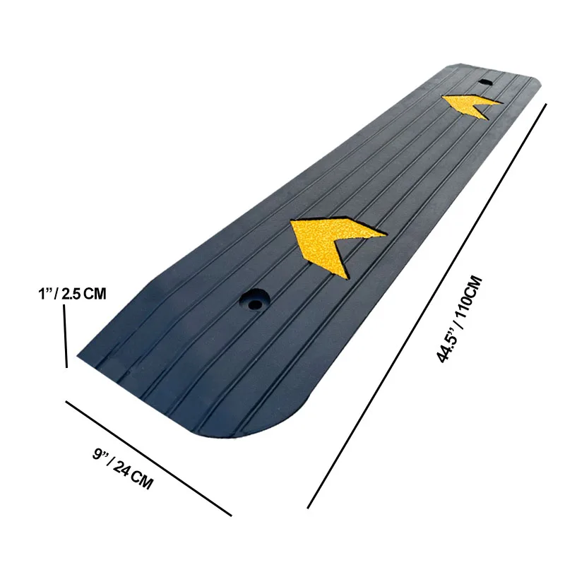 Odorless Slipless Reflective Rubber Home-use Ramp Threshold Ramp for Mobility Scooter , Motorcycle factory